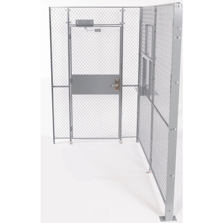 Fordlogan By Spaceguard 2 Wall, Driver/Warehouse Access Control Cage, 4 X 8, 8Ft High, No Top FL2P040808